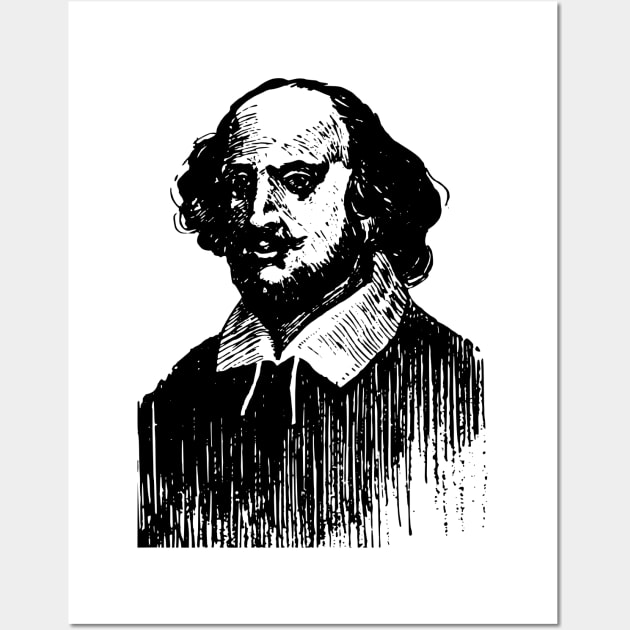 shakespear face Wall Art by Tamie